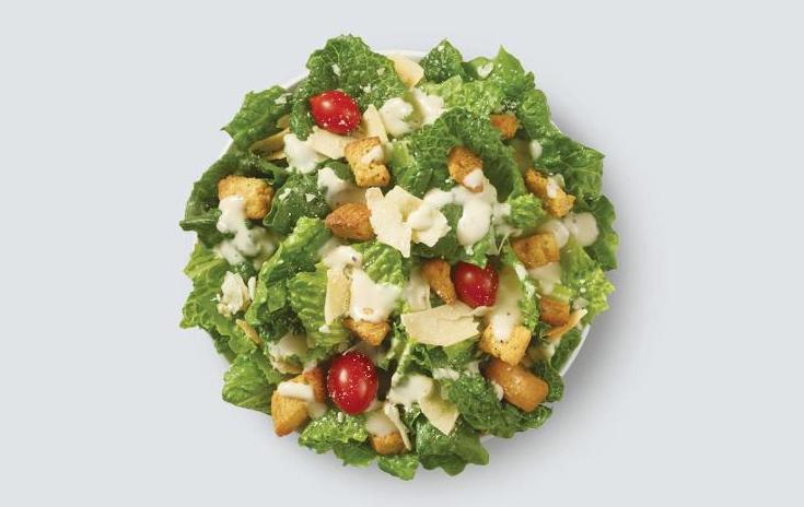 Meatless meals at America's top 10 fast food restaurants: Side Caesar salad at Wendy's