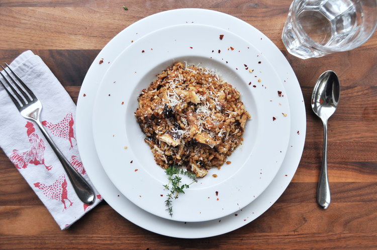 Simple ways to use farro: Farro Risotto with Wild Mushrooms | © Anne Wolfe Postic 