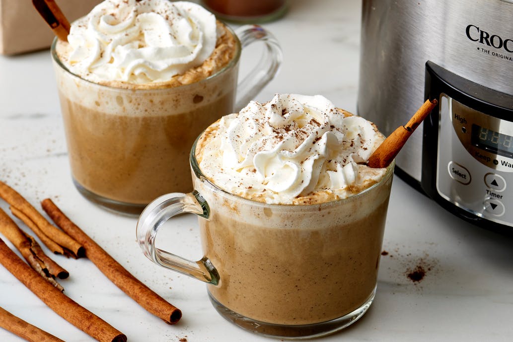 Creative ways to use canned pumpkin in recipes: slow cooker pumpkin spice lattes from the Kitchn