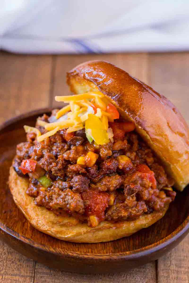 Weekly meal plan: Tex Mex Sloppy Joes at Dinner then Dessert
