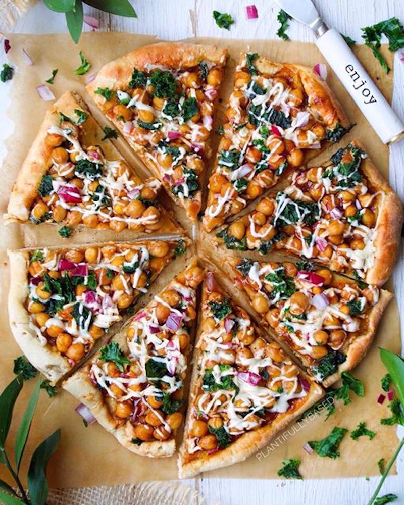 Weekly meal plan: BBQ Chickpea Pizza at Plantifully Based