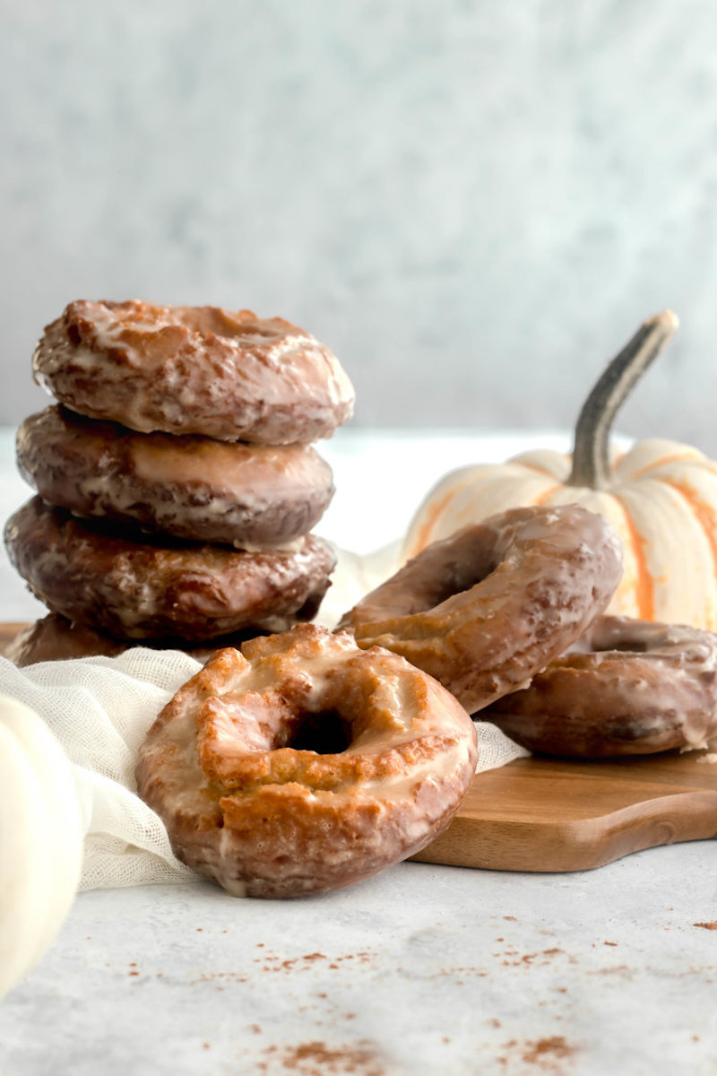 Best fall donut recipes: Pumpkin Spice Old Fashioned donuts at Good Things Baking