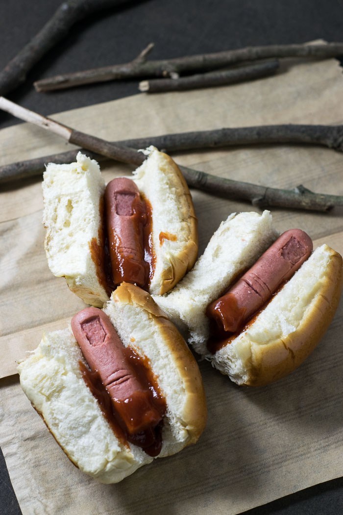 Bloody Finger hot dogs at Travel Cook Tell