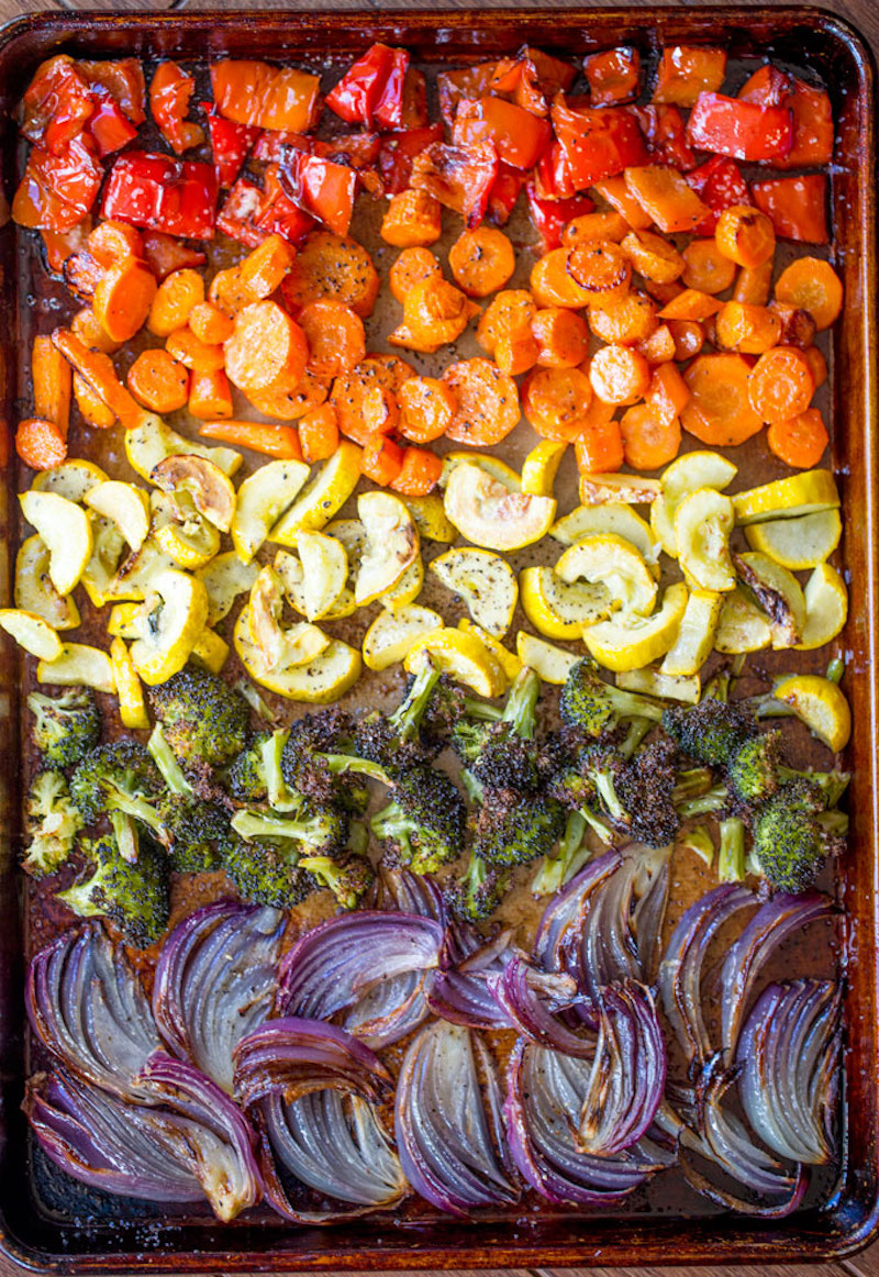 Weekly meal plan: Rainbow sheet pan dinner at Dinner, then Dessert