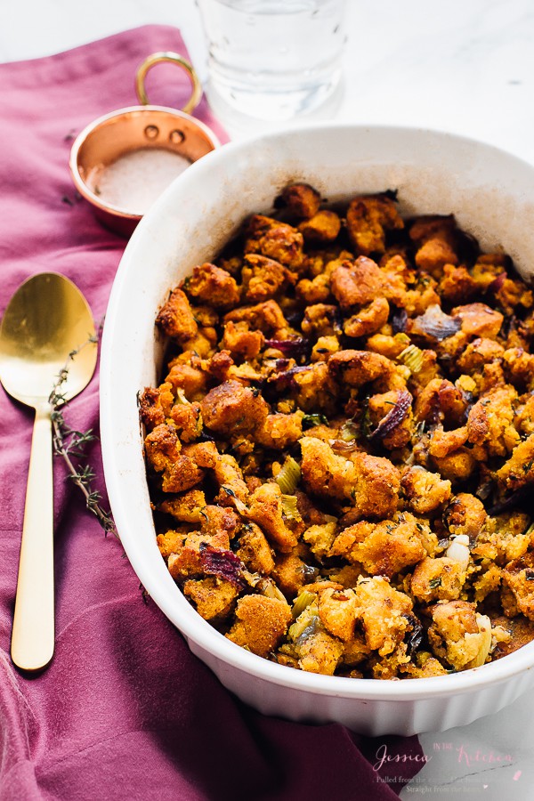 Thanksgiving dinner help: Gluten-free cornbread stuffing by Jessica In the Kitchen Thanksgiving dinner help: Gluten-free cornbread stuffing by Jessica In the Kitchen