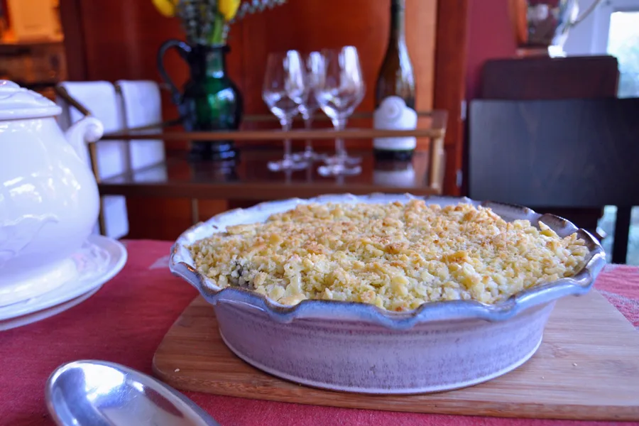 Best traditional southern Oyster Pie Recipe (or call it stuffing or dressing) by Anne Wolfe Postic | Cool Mom Eats