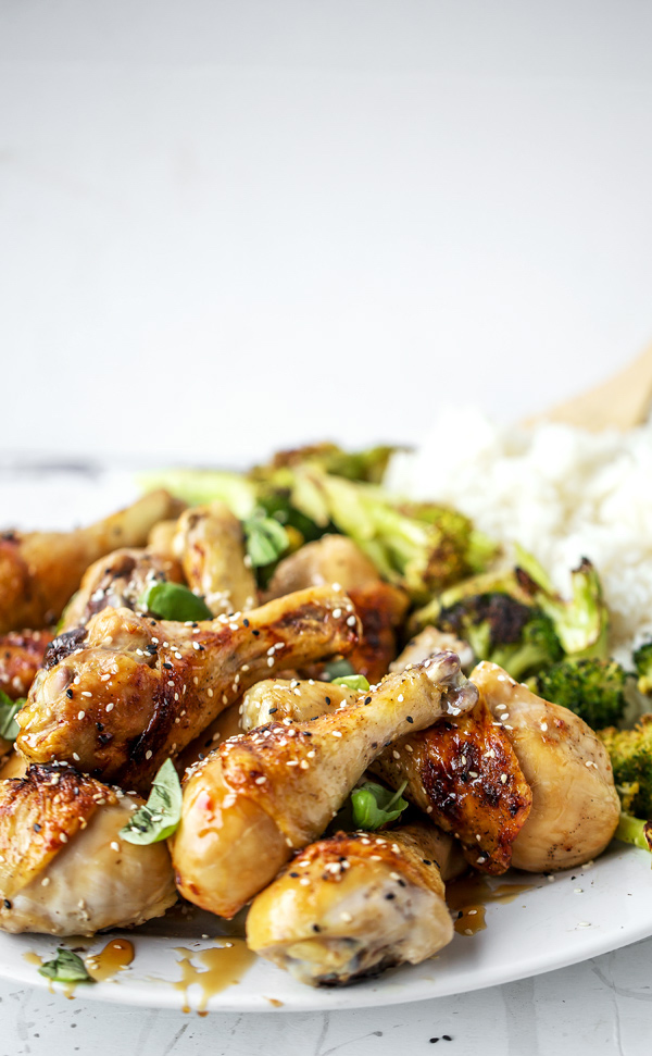 Weekly meal plan: Honey Ginger Chicken wings at One Armed Mama