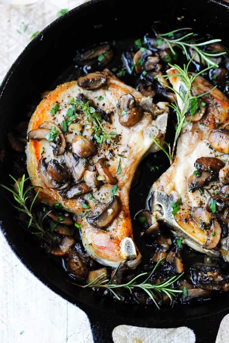 Weekly meal plan: Mushroom pork chops at Eating European