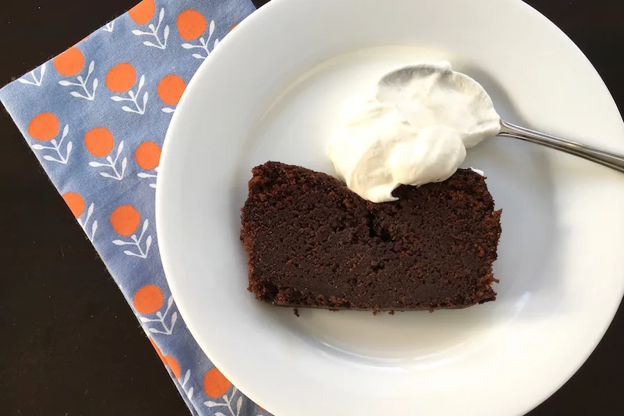 A perfect holiday cake recipe for gift giving: Nigella Lawson's Dense Chocolate Loaf Cake. | © Jane Sweeney Cool Mom Eats
