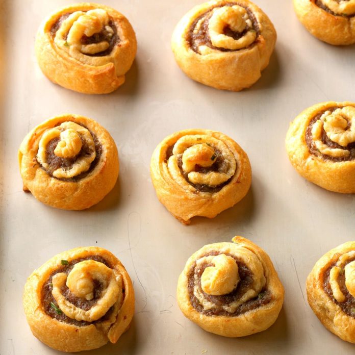 Our favorite holiday recipes: Sausage Chive Pinwheels for Christmas morning breakfast, via Taste of Home