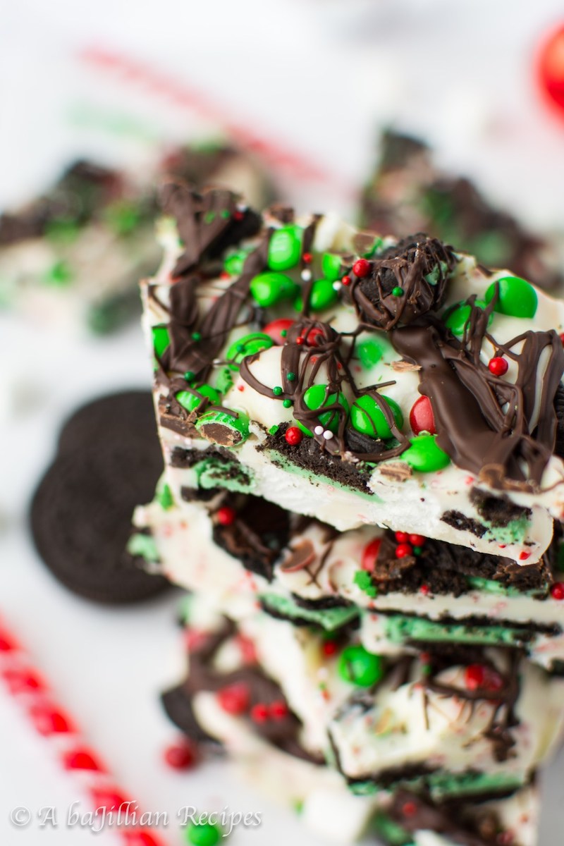 Creative Christmas bark recipes: Loaded Peppermint Bark at A Bajillian Recipes