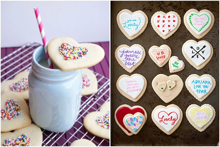 5 easy ideas for decorating heart cookies with kids | photos: Dessert Chronicles, Ever Mine