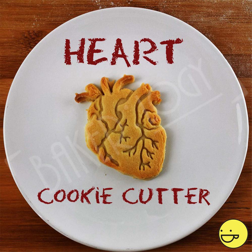 Cool Valentine's cookies for teens: Anatomical heart cookie cutter from Baker:Logy