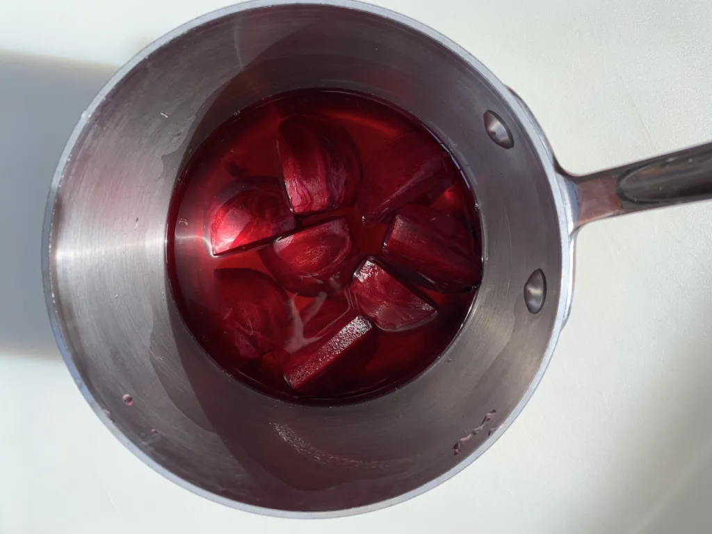 How to make naturally pink frosting: beets | ©Jane Sweeney Cool Mom Eats
