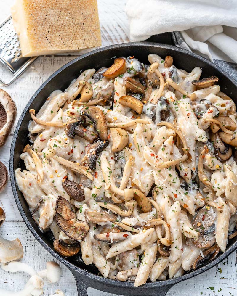Weekly meal plan: Creamy Wild Mushroom Pasta at Healthy Fitness Meals Weekly meal plan: Creamy Wild Mushroom Pasta at Healthy Fitness Meals