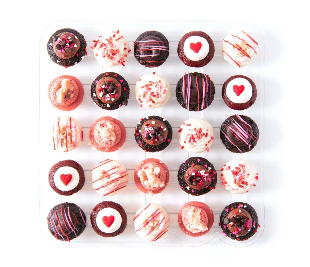Baked by Melissa Valentine's Day mini cupcake assortments include nut-free and gluten-free boxes | Cool Mom Eats