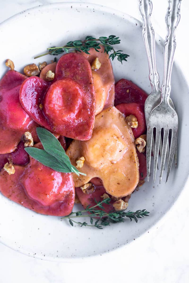 Romantic recipes for Valentine's Day dinner in: Heart-shaped ravioli at Pina Bresciani Romantic recipes for Valentine's Day dinner in: Heart-shaped ravioli at Pina Bresciani