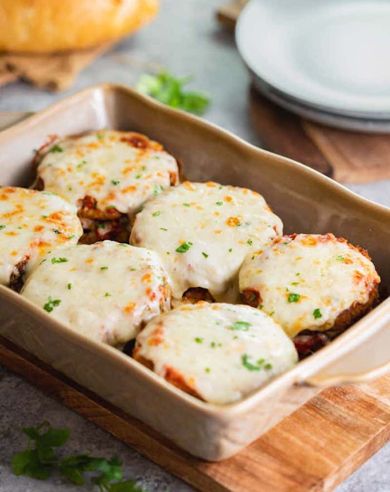 Weekly meal plan: Eggplant Parmesan at The Cozy Cook