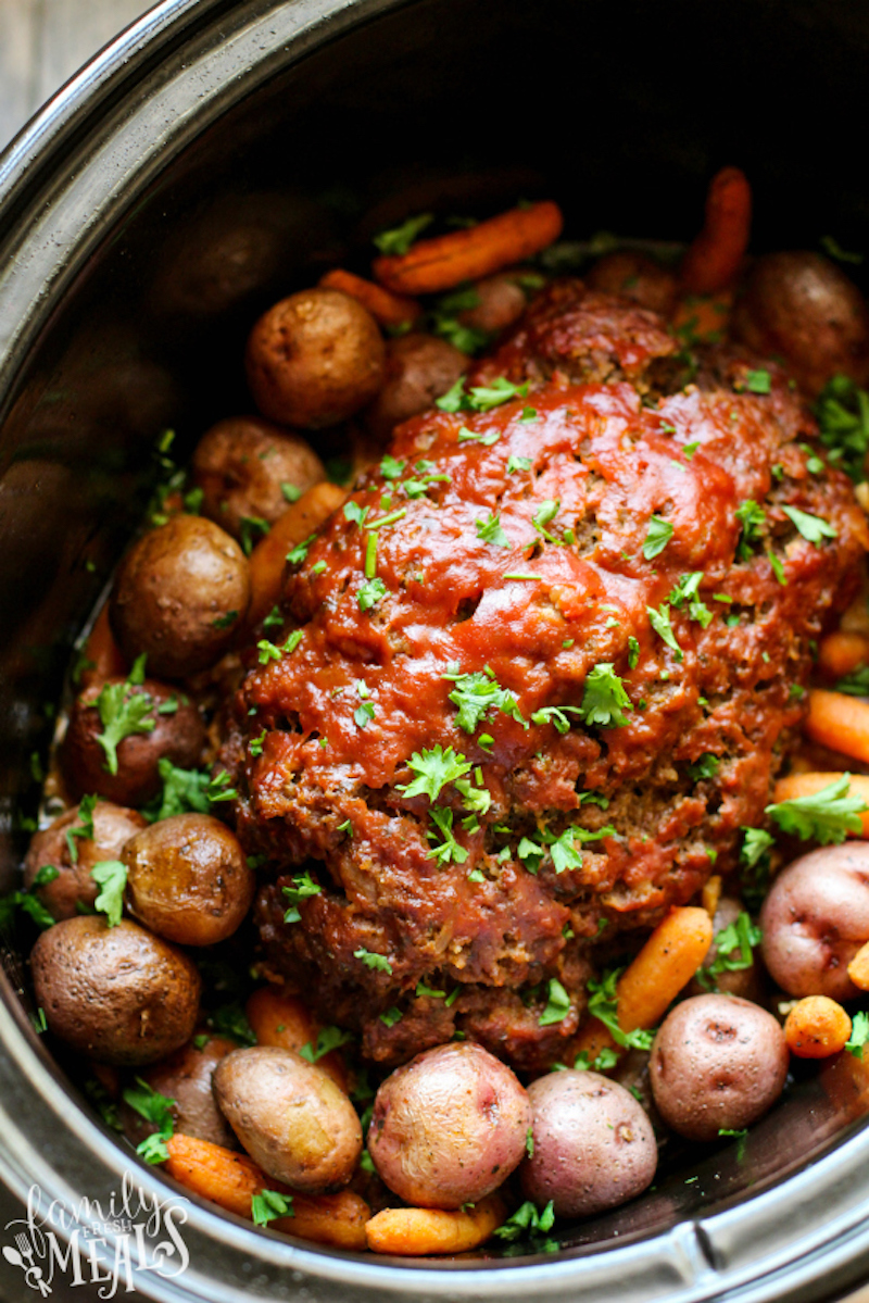 Weekly meal plan: Crockpot Meatloaf at Family Fresh Meals
