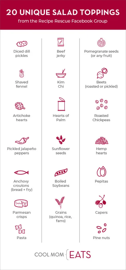 20 unique salad toppings | Cool Mom Eats
