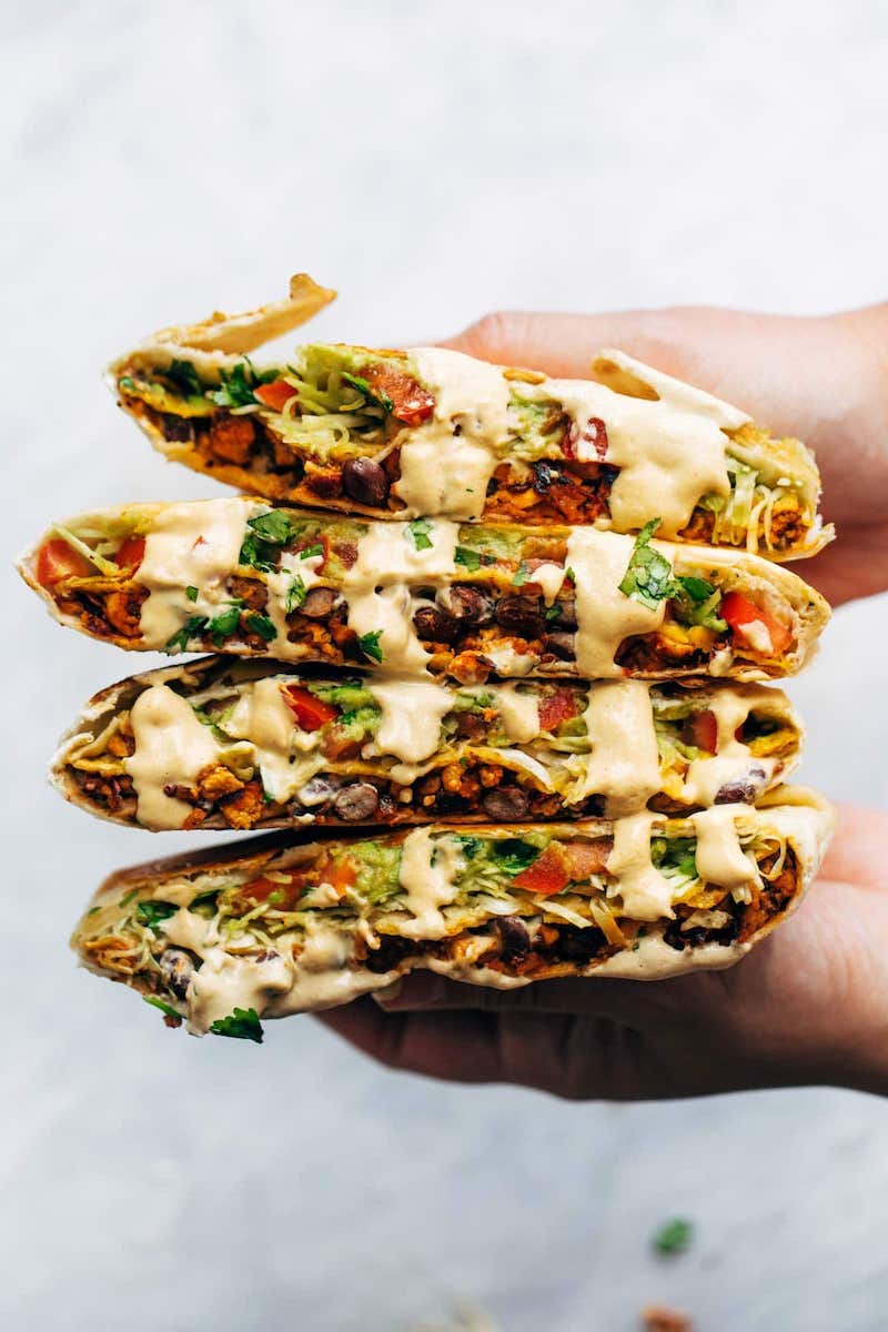Weekly meal plan: Vegan Crunchwrap Supremes at Pinch of Yum