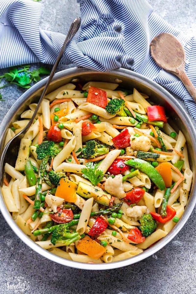 Weekly meal plan: Pasta Primavera at Life Made Sweeter
