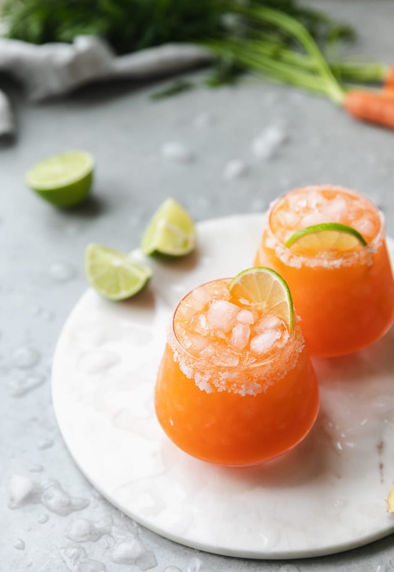 Tequila cocktail recipes: Carrot Ginger Margaritas at Spice in my DNA Tequila cocktail recipes: Carrot Ginger Margaritas at Spice in my DNA