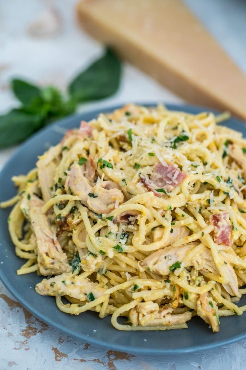 Weekly meal plan: Chicken Carbonara at Sweet & Savory Meals