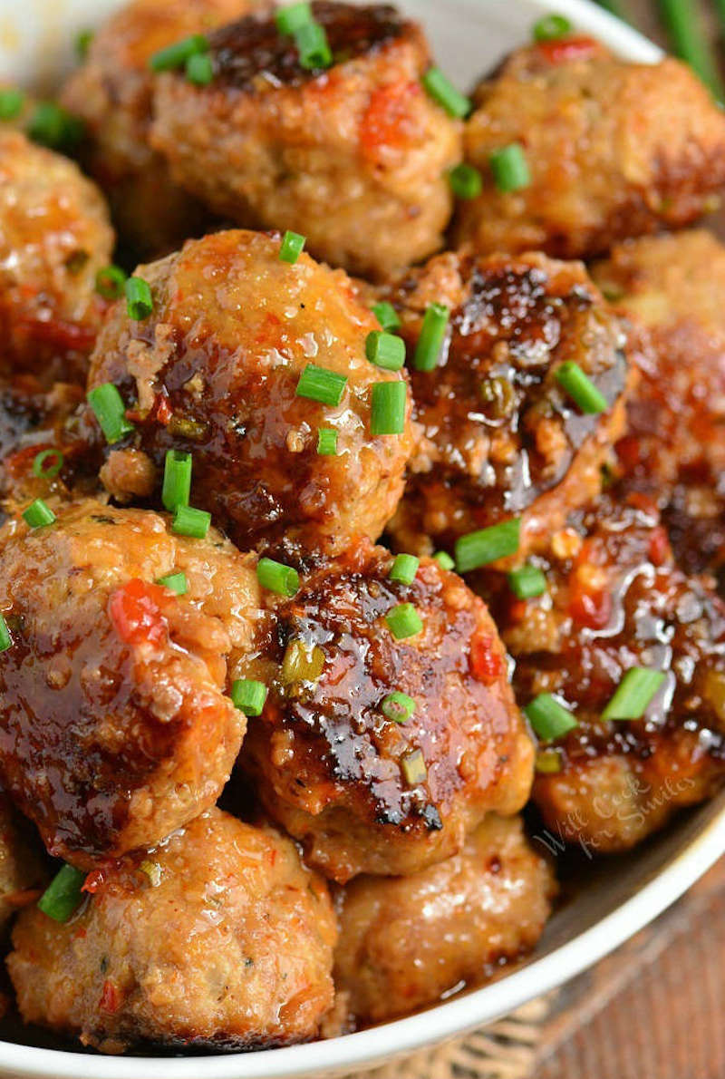 Weekly meal plan: Sweet Chili Turkey Meatballs at Will Cook for Smiles