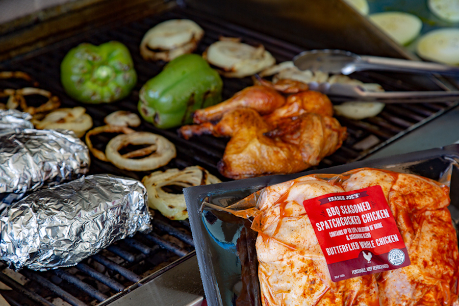 The best Trader Joe's products for Memorial Day parties: BBQ Seasoned Spatchcocked Chicken is wonderful, and we've got serving ideas too