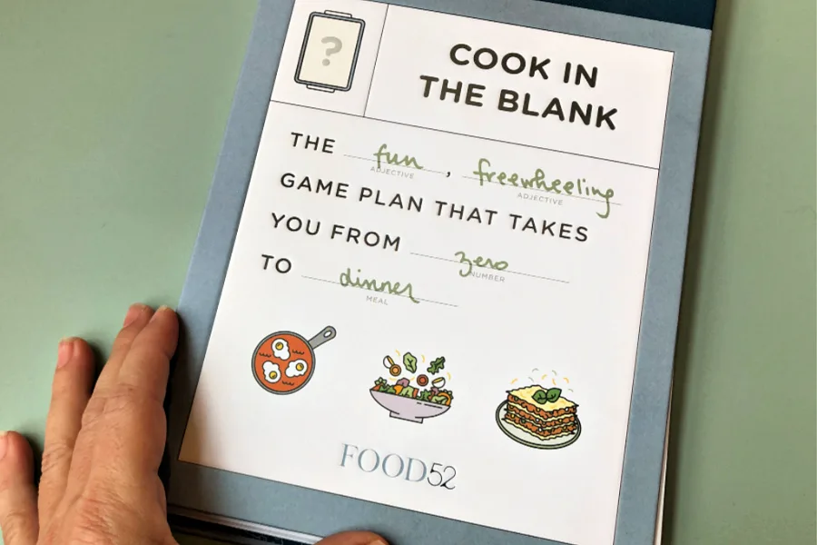 Cook in the Blank by Food 52: Why we love this MadLibs style cookbook and meal plan inspirer
