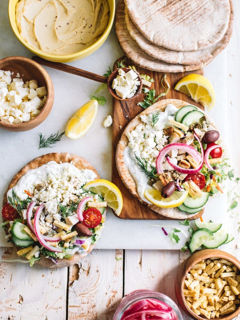 Weekly meal plan: Greek Pita sandwiches at College Housewife