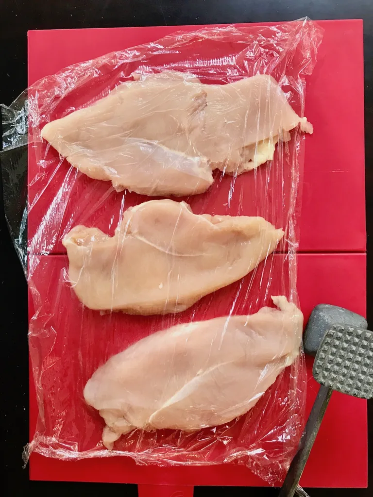 How to make chicken cutlets crispy and delicious: pound them first. | © Jane Sweeney Cool Mom Eats How to make chicken cutlets crispy and delicious: pound them first. | © Jane Sweeney Cool Mom Eats