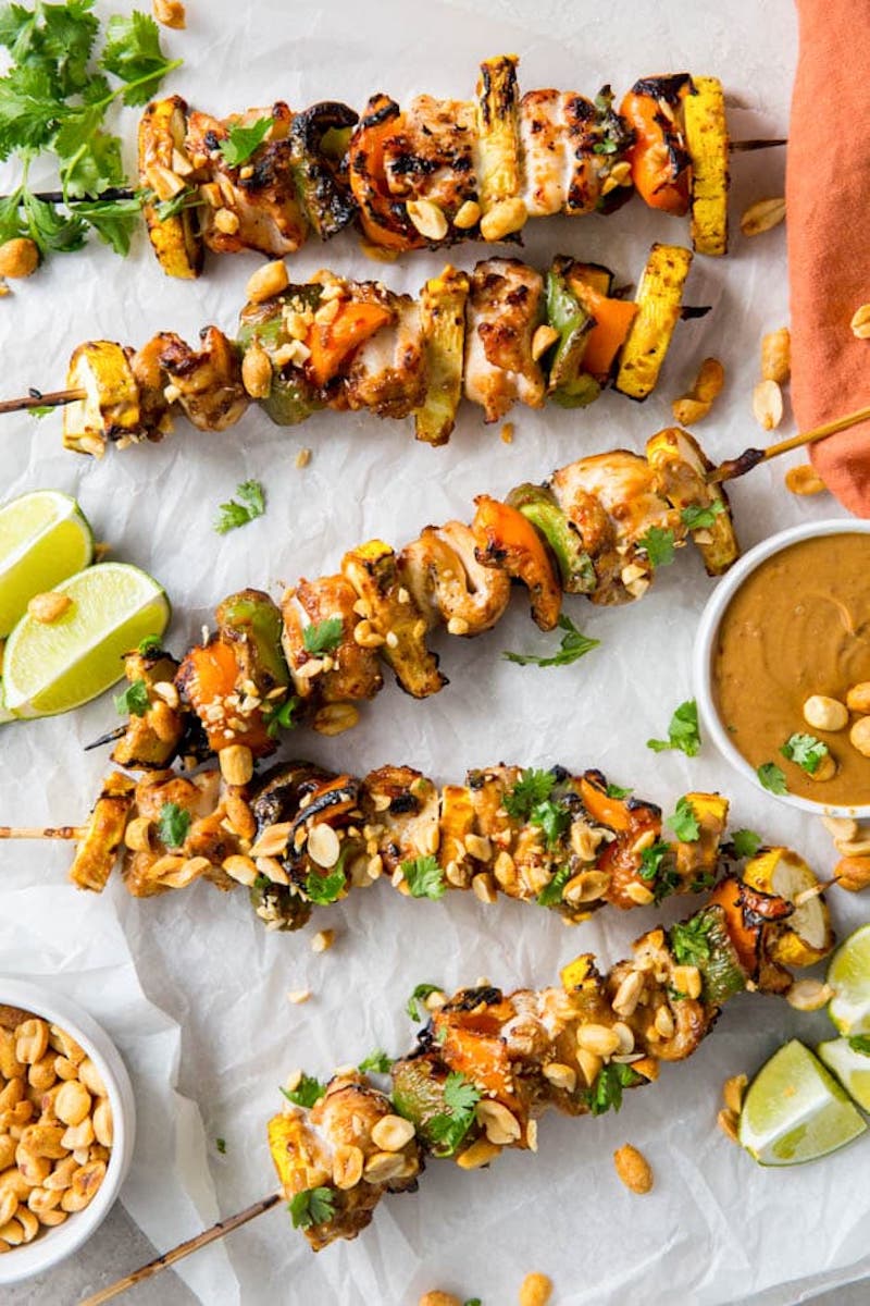 Weekly meal plan: Grilled Spicy Peanut Chicken Kebabs at Spoonful of Flavor Weekly meal plan: Grilled Spicy Peanut Chicken Kebabs at Spoonful of Flavor