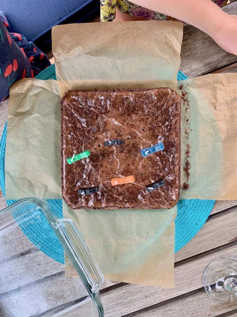How to remove brownies from the pan: parchment for easy removal | © Jane Sweeney Cool Mom Eats