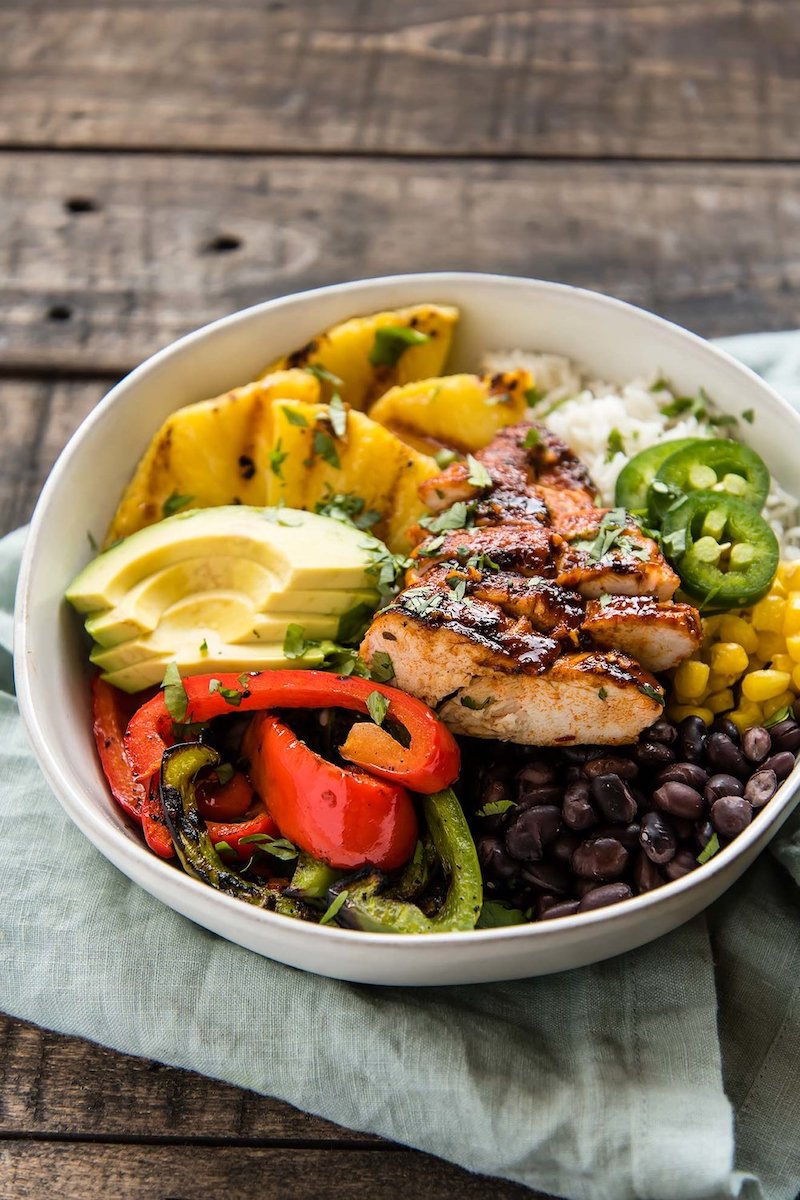 Weekly meal plan: Chipotle Chicken Bowls at Foraged Dish