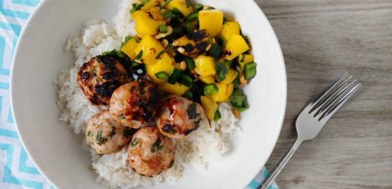 Weekly meal plan: Grilled meatballs at A Zenful Appetite