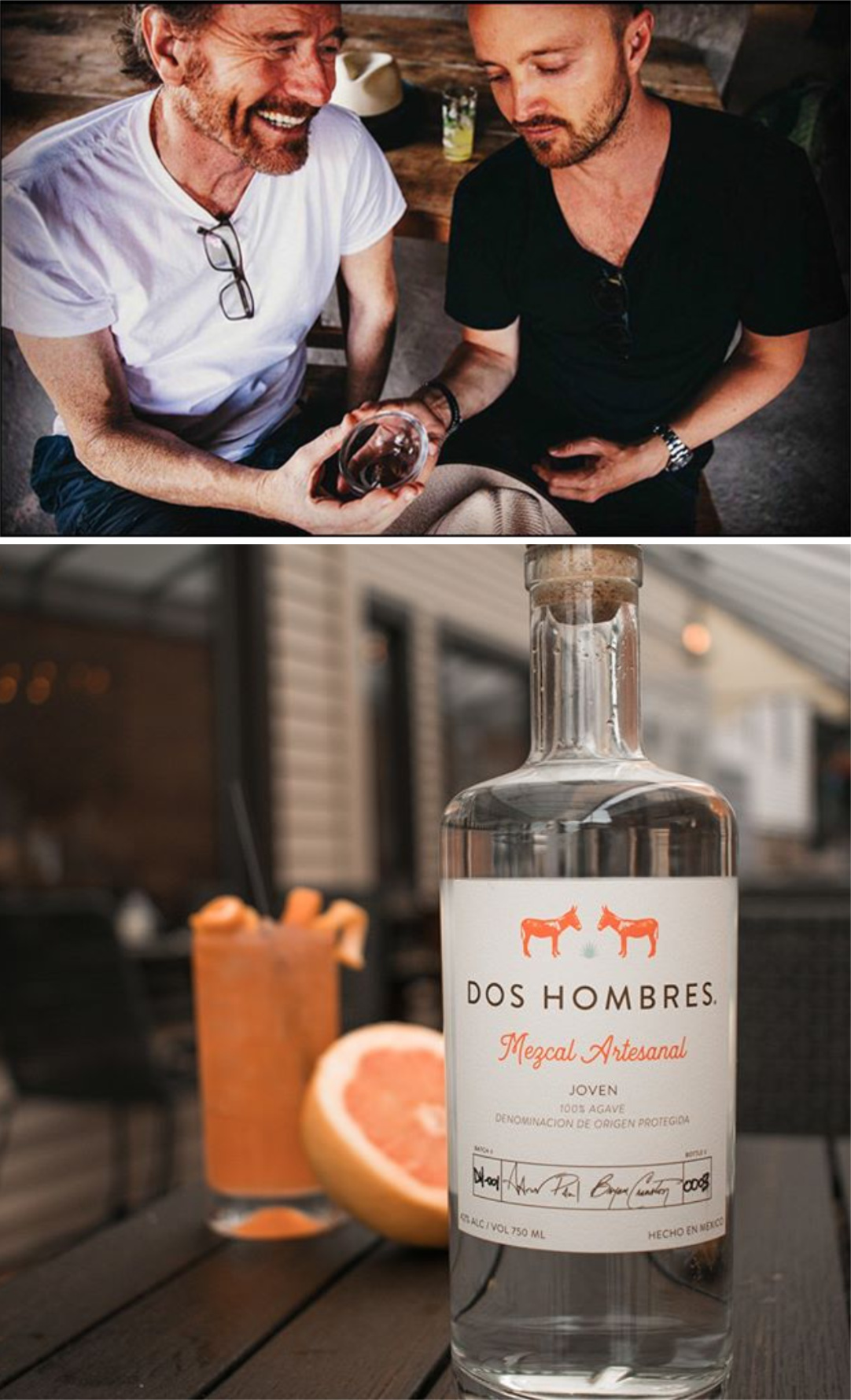 Dos Hombres Mezcal from Bryan Cranston and Aaron Paul