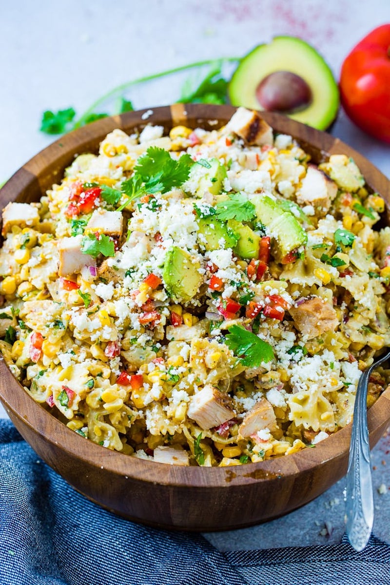 Weekly meal plan: Grilled Mexican Corn Pasta Salad at Oh Sweet Basil