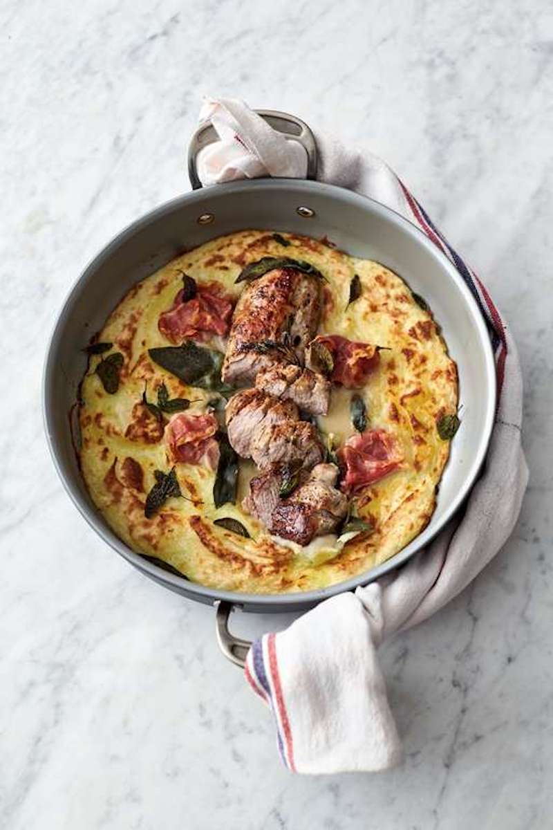 Weekly meal plan: Pork Roast over Mash by Jamie Oliver at The Happy Foodie