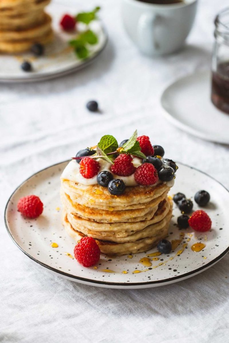 Weekly meal plan: Whole Wheat Vegan Pancakes at My Goodness Kitchen