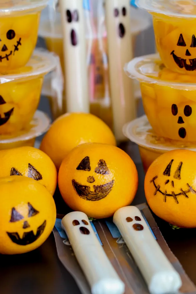 Easy healthy Halloween class party treats from Lil Luna: Just grab a sharpie!