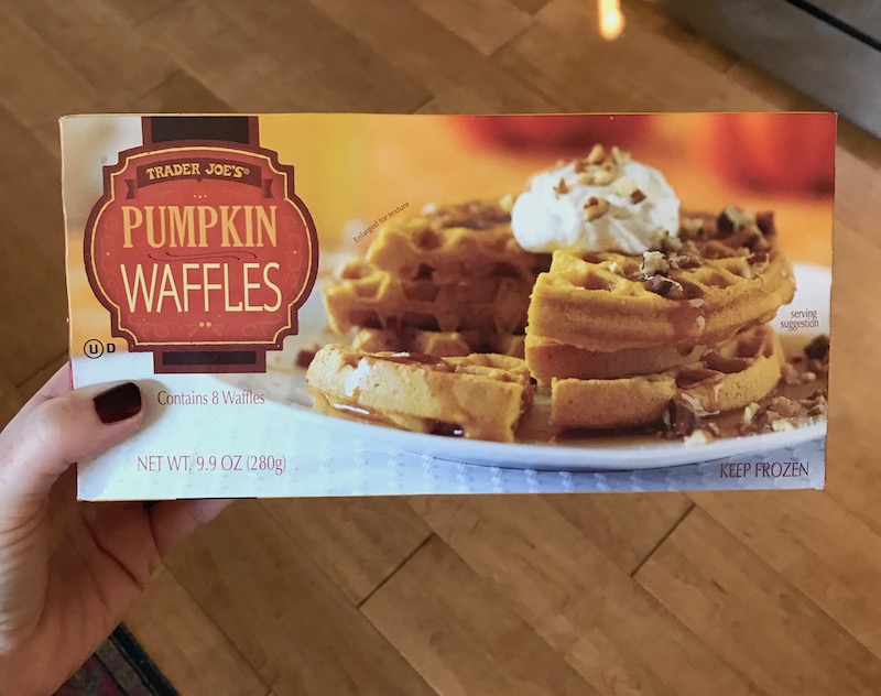 Pumpkin Spice snacks: Trader Joe's pumpkin waffles | Photo (c) Kate Etue for Cool Mom Picks