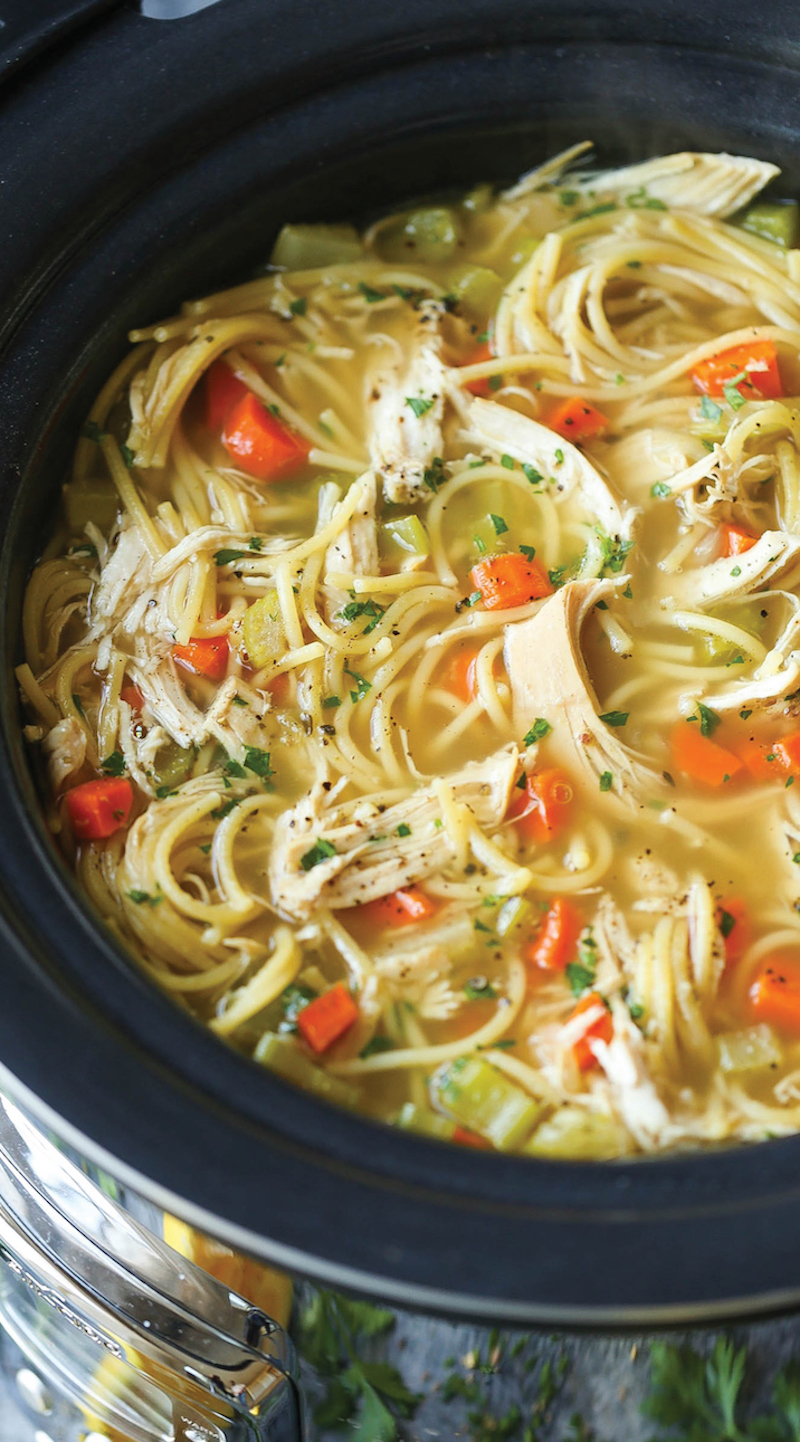 Weekly meal plan: Slow Cooker Chicken Noodle Soup at Damn Delicious