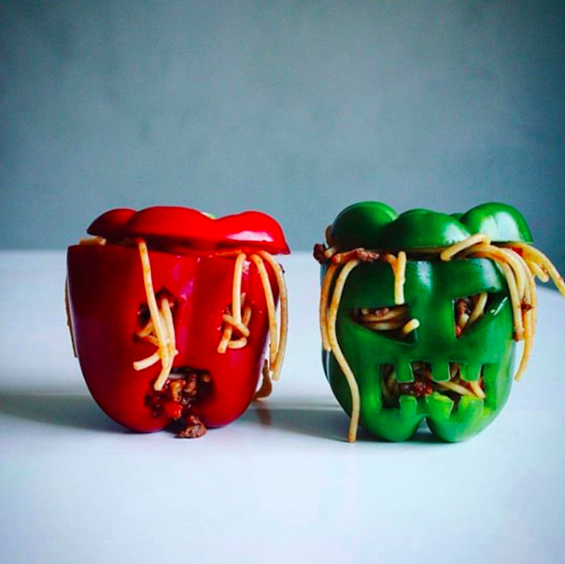 Weekly meal plan: Zombie stuffed peppers at Myrens Ernæring