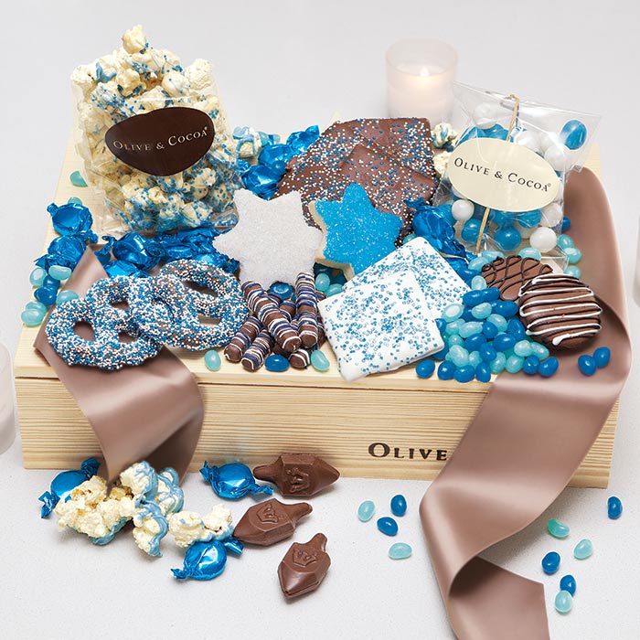 Hanukkah gourmet gift box from Olive & Cocoa Hanukkah gourmet gift box from Olive & Cocoa
