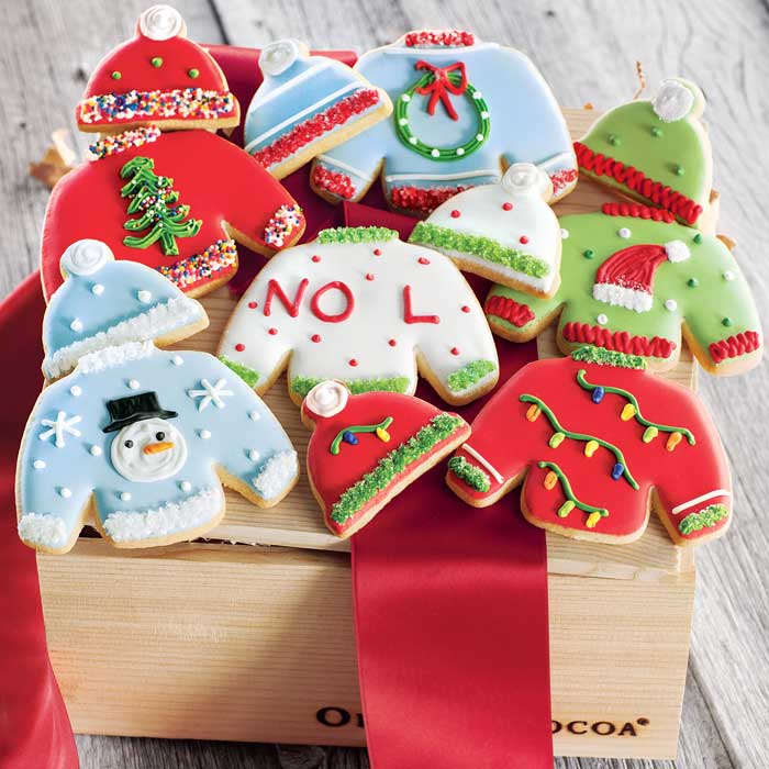 Ugly Christmas sweater cookie gourmet gift box from Olive & Cocoa Ugly Christmas sweater cookie gourmet gift box from Olive & Cocoa
