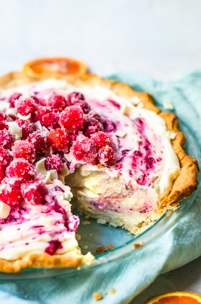 Thanksgiving pie recipes: Cranberry White Chocolate Pie at Phenomenal Phoods