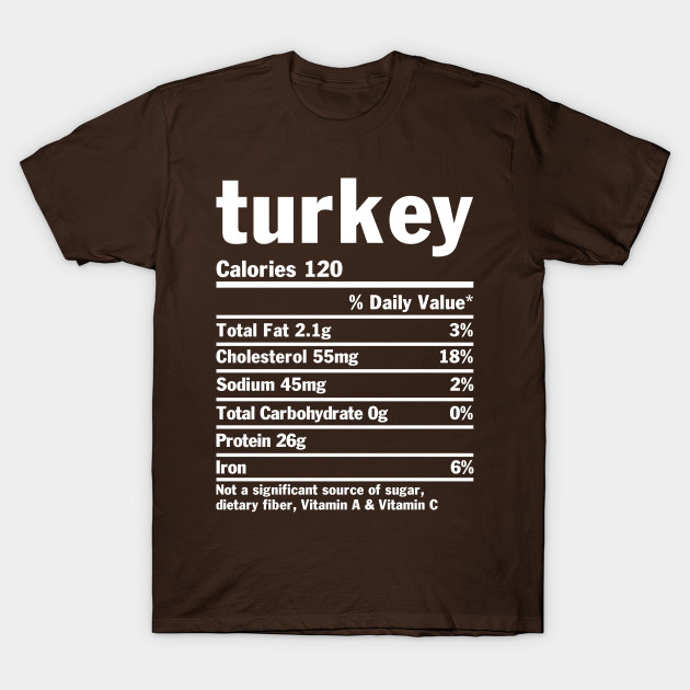 Turkey nutrition label t-shirt