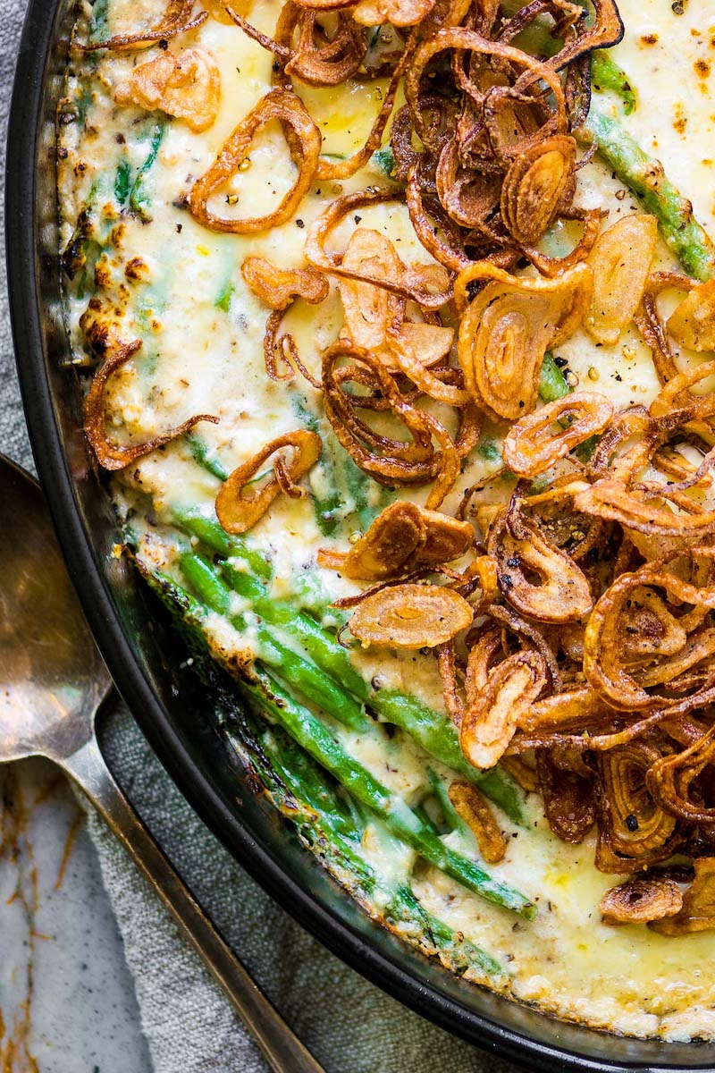 Vegetarian Thanksgiving recipes: Green Bean Casserole at The View from Great Island